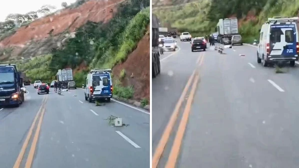 Batida aconteceu no bairro Quinze de Outubro. Segundo a PM, vítima colidiu na traseira de um caminhão e depois foi atingida por um carro