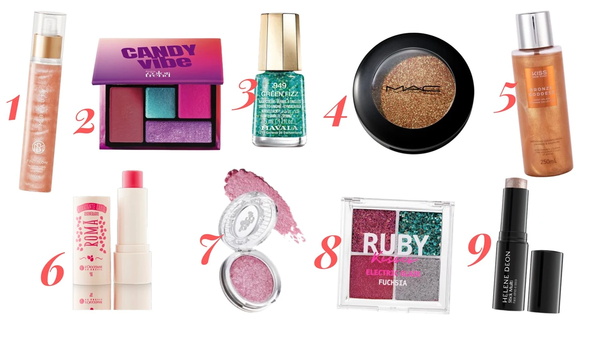 Produtos de beleza para o carnaval