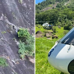 Segundo os Bombeiros, esportista caiu em área de difícil acesso e precisou ser retirado com apoio de helicópteros do Notaer; é o segundo caso na região em poucos dias