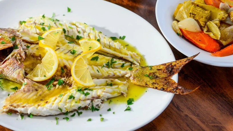 Peixe assado do Alas Restaurante, em Vitória