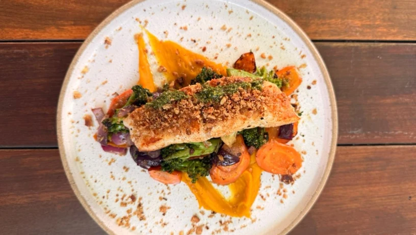 Peixe servido no Cooltiva Café e Bistrô, em Vitória