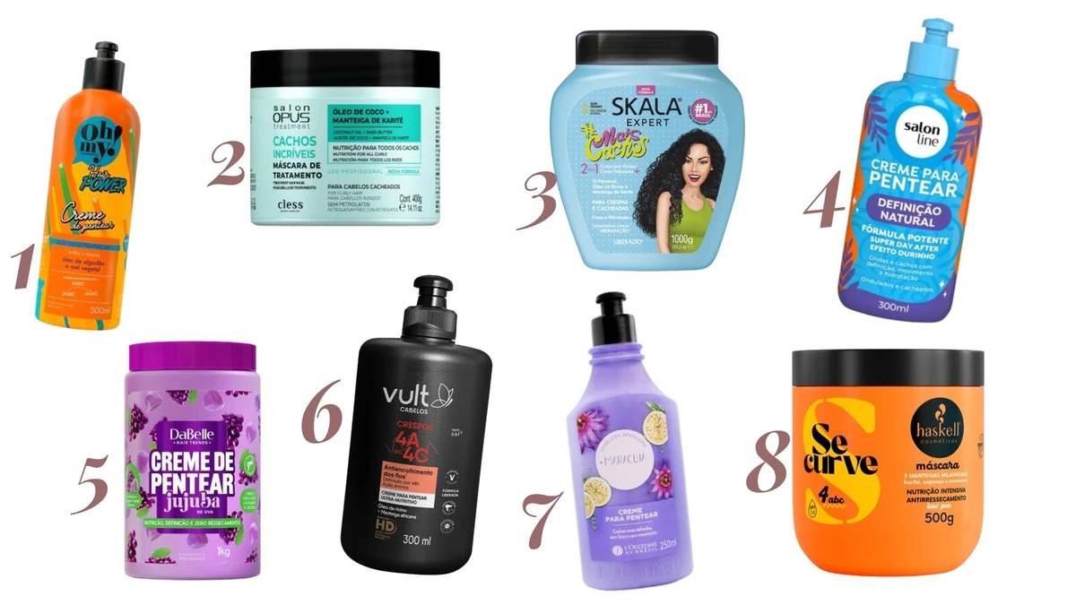 Máscaras para cabelos cacheados