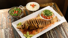 Robalo ao vinagrete do Caranguejo do Assis, em Vila Velha