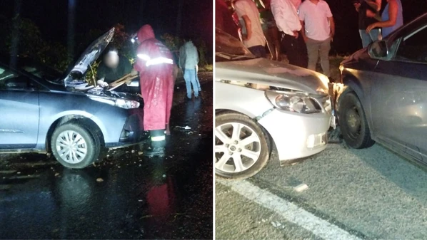 Colisão envolveu quatro carros e um caminhão na noite de domingo (22); vítimas foram levadas para hospital em Ibatiba, cidade vizinha