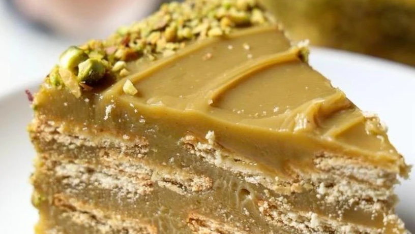 Torta de palha italiana de pistache do Empório Joaquim