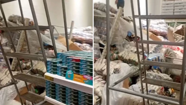 Estrutura caiu na noite desta quinta-feira (26); unidade segue funcionando normalmente, segundo a empresa