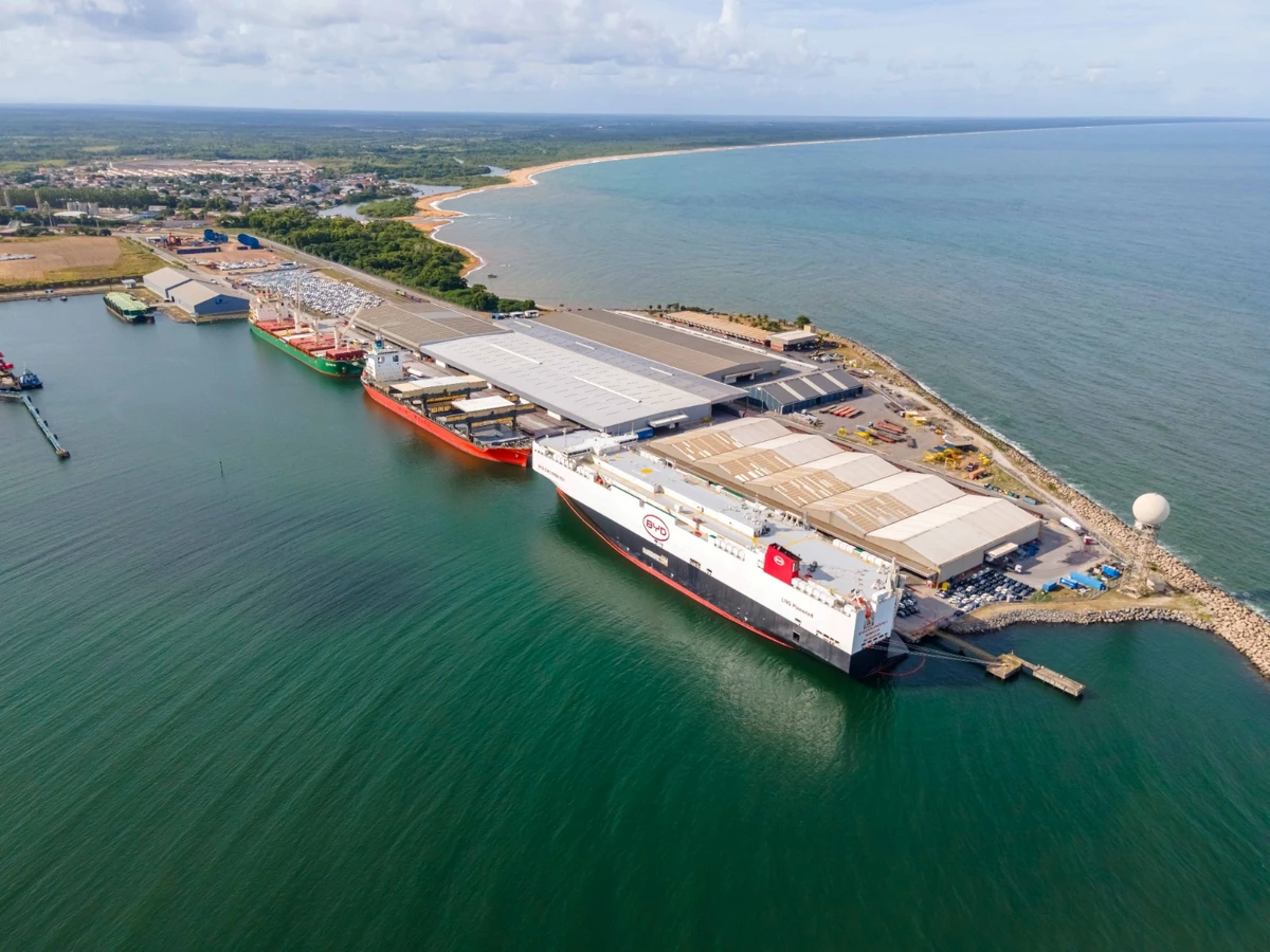 Área da Portocel, em Aracruz, norte do Espírito Santo