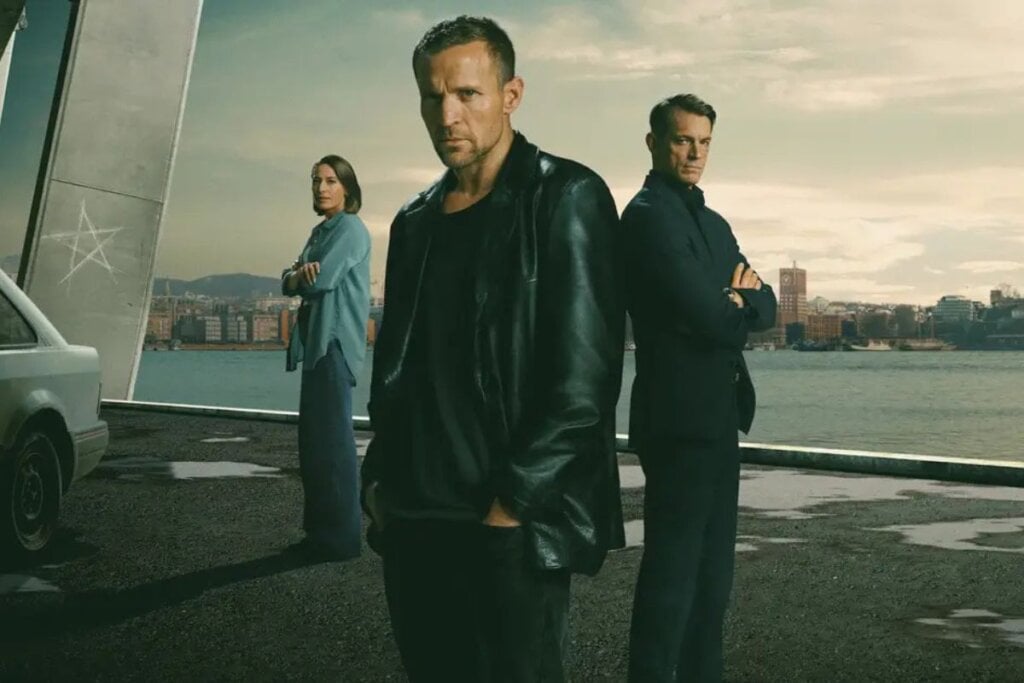 “Os Casos de Harry Hole” acompanha o embate entre dois policiais que operam em lados opostos da lei (Imagem: Reprodução digital | Netflix)