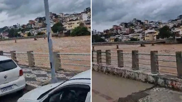 Com 2,30 metros às 14h deste sábado (28), nível do rio coloca município em Nível 3 de Emergência, segundo a prefeitura
