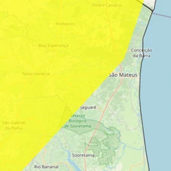 Avisos de perigo potencial valem para 26 municípios capixabas; há risco baixo de alagamentos, quedas de galhos e descargas elétricas ao longo da semana
