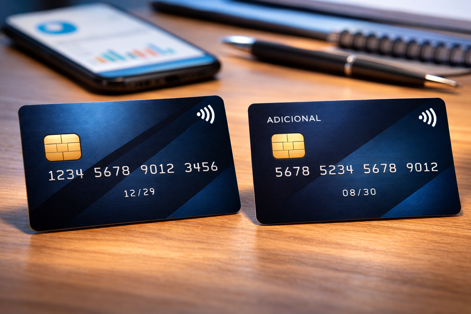 Cartão adicional permite compartilhar o limite entre familiares, com gastos reunidos em uma única fatura. Crédito: Imagem gerada pelo ChatGPT