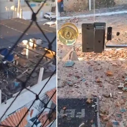 Estrutura de alvenaria cedeu durante a madrugada em edifício de cinco andares no bairro Santa Cecília; não houve feridos