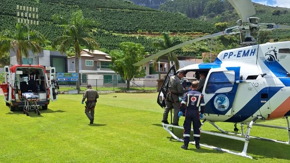 Vítima de 38 anos sofreu queimaduras graves no peito e no rosto após acidente que ocorreu na manhã de quarta-feira (4)