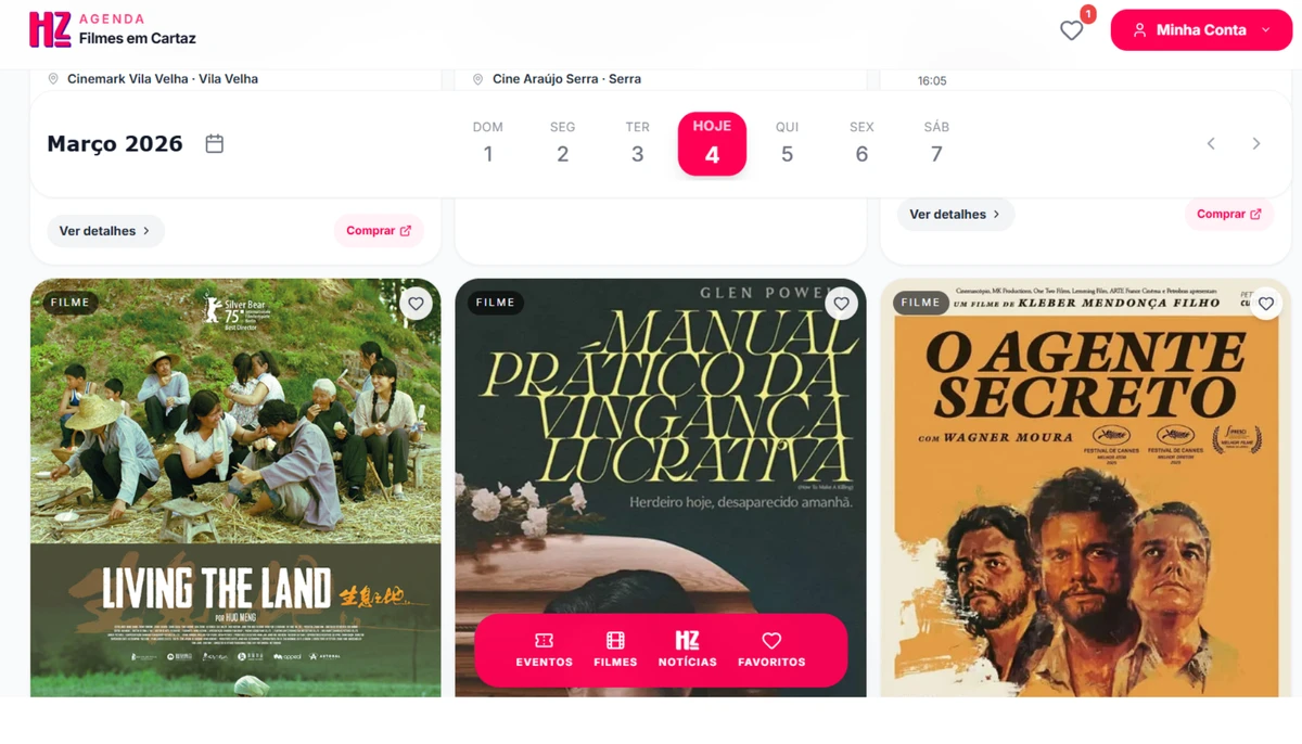 Uma das principais novidades é a integração da programação dos cinemas