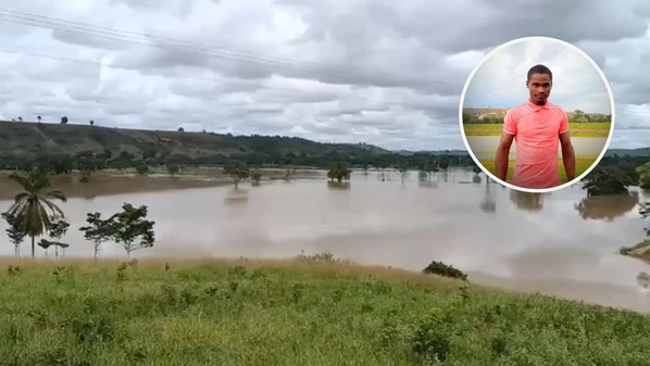 Leomário Araújo Berto, de 36 anos, que trabalha em uma fazenda na região, sumiu após tentar atravessar o rio a nado para buscar um barco na zona rural do município