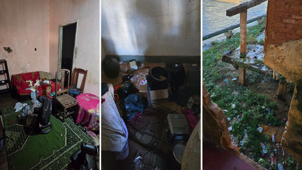 Ação retirou 10 pessoas em situação de rua de imóveis abandonados em Cachoeiro por Montagem A Gazeta | Divulgação/Polícia Militar