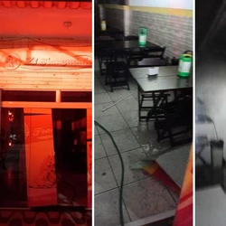 Estabelecimento já estava fechado, mas eletrodoméstico não foi desligado. As chamas não se espalharam para outras áreas do prédio