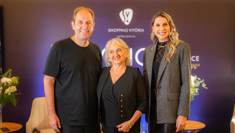 Livio Bassani, Anna Rita Zanier e Letícia Dalvi: em noite de vinhos e boa mesa, no Shopping Vitória.