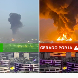 Imagens de satélite modificadas e vídeos de ataques que não existiram: a guerra entre EUA e Israel contra o Irã está sendo monetizada por criadores online com desinformação gerada por IA