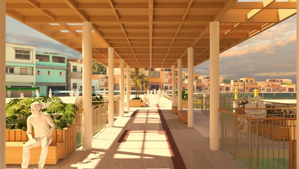 Projeção de como deve ficar a estação de São Pedro