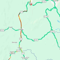 Ocorrências foram registradas entre Pedro Palácio, próximo ao Buda e ao Mosteiro, até a região de Cidade Nova da Serra, já na Grande Vitória
