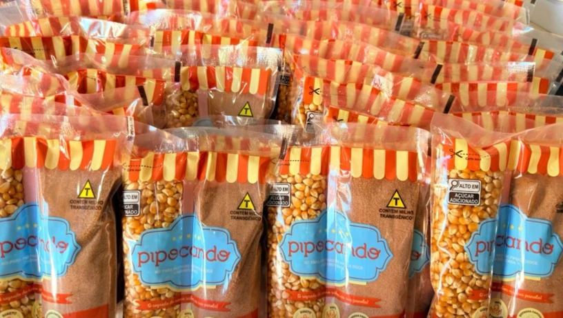 Kit para preparo de pipoca doce gourmet da Pipocando