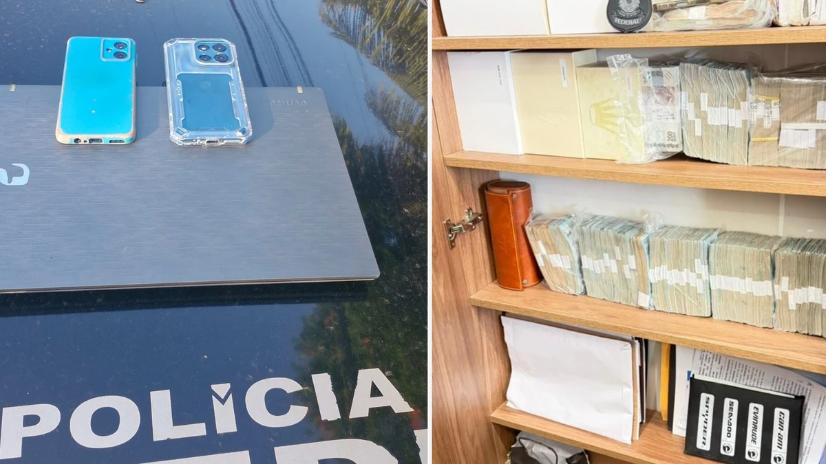 Foram apreendidos cerca de R$ 1,7 milhão em espécie, além de oito veículos de luxo e uma motocicleta, avaliados em R$ 5 milhões