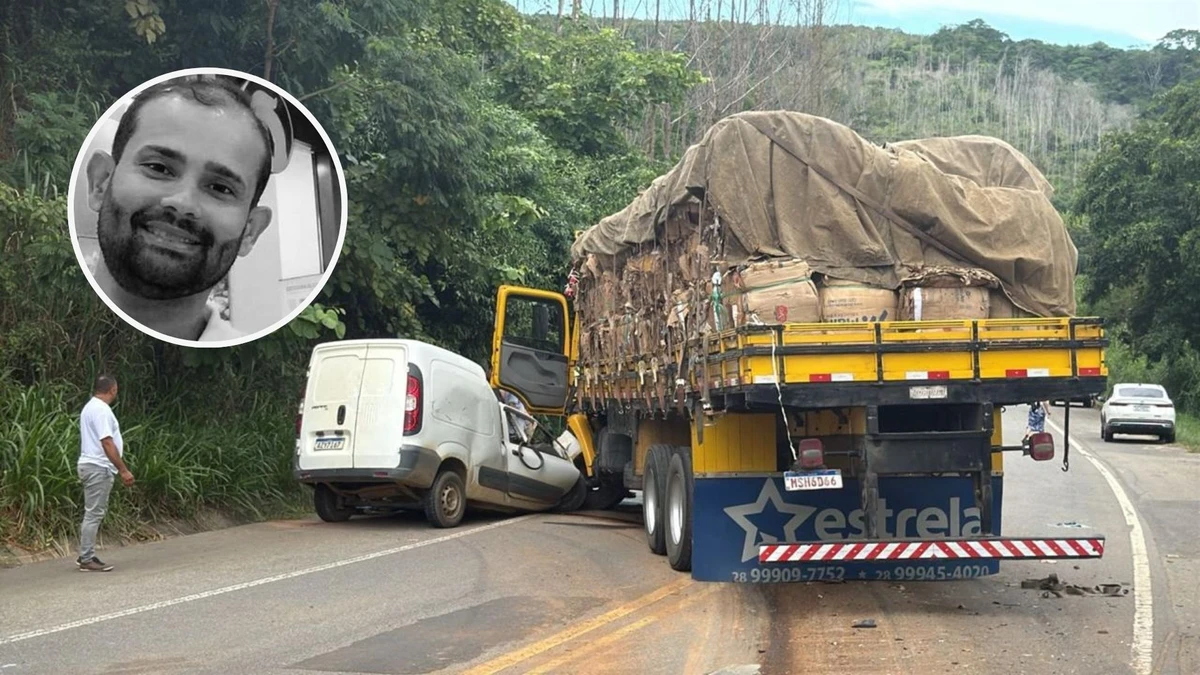 Motorista morre após colisão entre carro e caminhão na ES 080, em Colatina