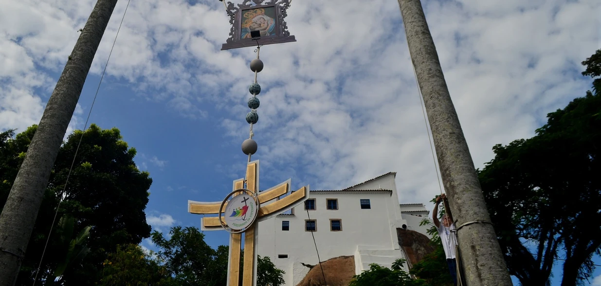 Tradição há quase três décadas, o objeto que enfeita o Campinho do Convento da Penha, em Vila Velha, já está sendo preparado para a edição de 2026