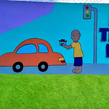 Imagem - Crianças e adolescentes criam mural gigante sobre direitos da infância em Vitória