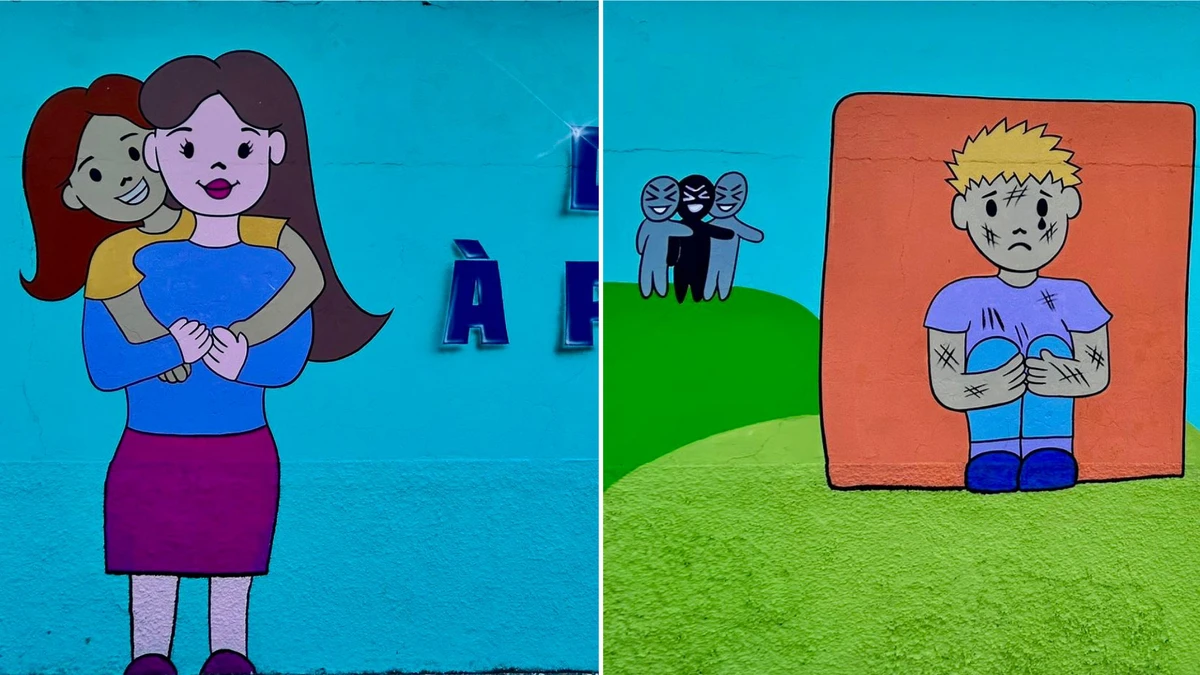 Mural aborda direitos das crianças