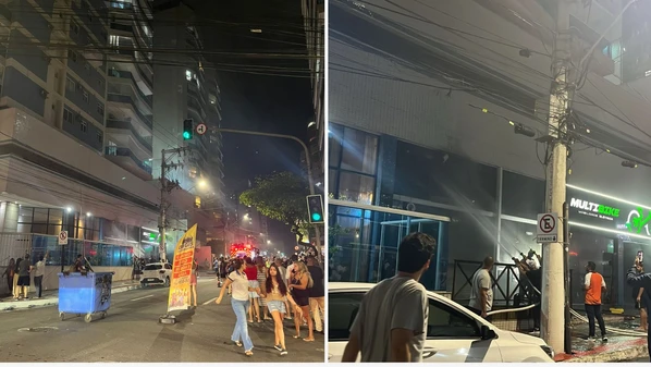 Incêndio atingiu estabelecimento na Avenida Hugo Musso, em Itapuã; bicicletas ficaram destruídas