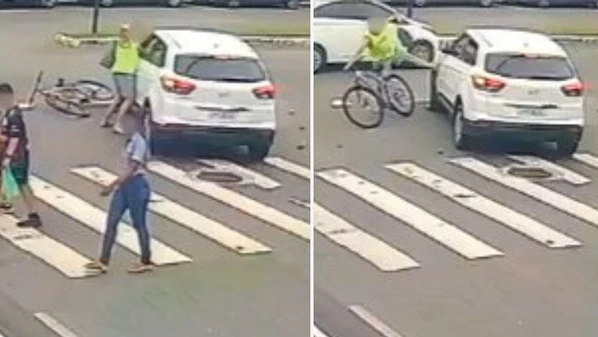 Vítima, um ferroviário aposentado, estava dentro do carro quando foi agredida; câmera de segurança da região flagrou o momento em que o motorista sofre ao menos onze socos