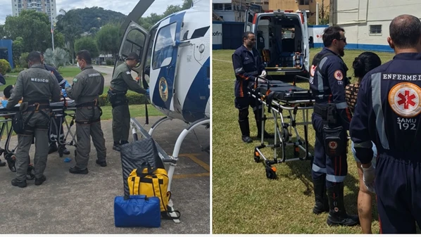 Queimadura atingiu barriga e genital do menino, área considerada crítica; garoto de 11 anos foi transferido em quadro estável para um hospital em Vitória