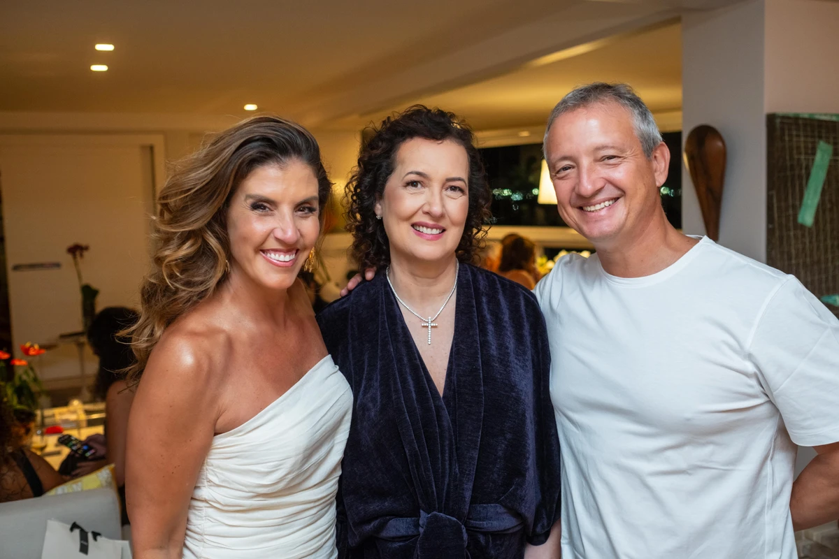 Lara Brotas, Sandra Matias e Christian Zouain