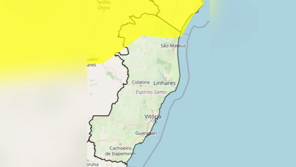 O aviso vale até 23h59 de quarta-feira (18), com chance de chover até 50 milímetros nos locais listados pelo instituto de meteorologia