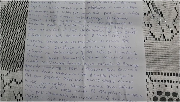 Cartas saídas de presídio ordenavam ataque no bairro Balneário de Carapebus por Divulgação | Polícia Civil
