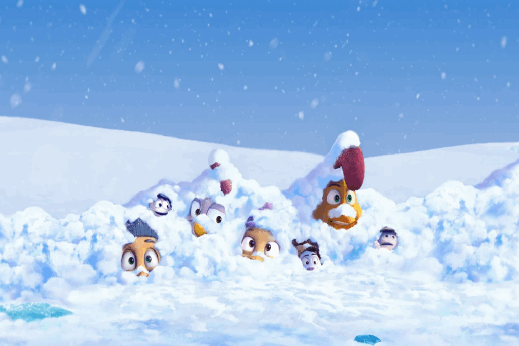 Em “Viagem Gelada: O Resgate do Urso Polar”, animais improváveis enfrentam desafios para voltar para casa (Imagem: Reprodução digital | PlayArte) 