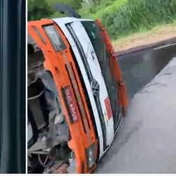 Batida ocorreu na tarde de quinta-feira (18) e ninguém ficou ferido; parte da pista foi interditada e trânsito desviado