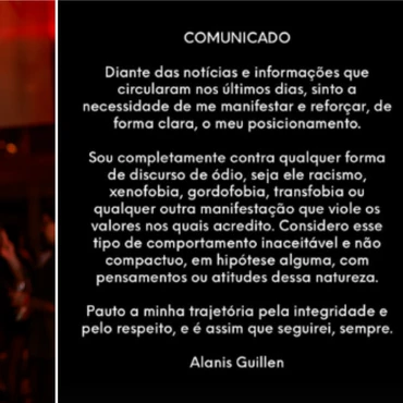 Imagem - Alanis Guillen condena postagens racistas atribuídas à namorada