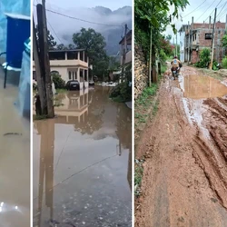O município segue sob alerta de chuvas intensas até sexta-feira (20), de acordo com o Instituto Nacional de Meteorologia (Inmet)