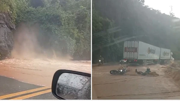 Temporal de 70 mm em apenas duas horas também causou queda de energia elétrica e internet na cidade da Região Serrana