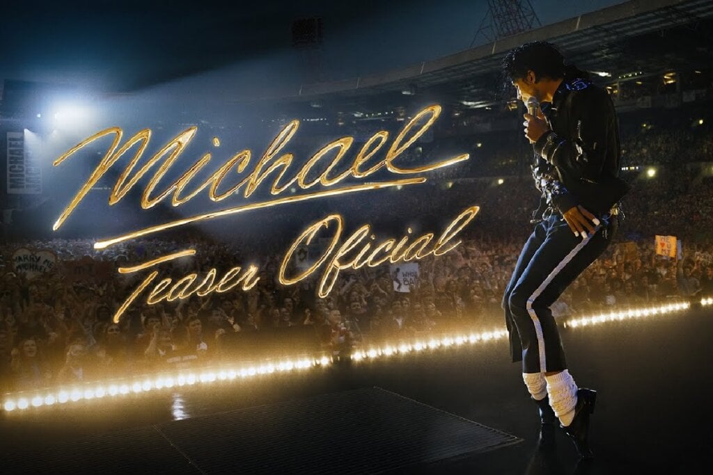 “Michael” revisita a trajetória de um dos maiores nomes da música, revelando os bastidores de sua ascensão e legado (Imagem: Reprodução digital | Universal Pictures)
