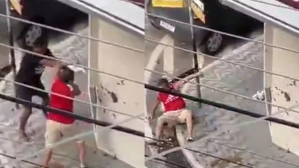 Os dois homens começaram a discutir e se ofender verbalmente no meio da rua até que a agressão aconteceu. O caso aconteceu em Jardim América