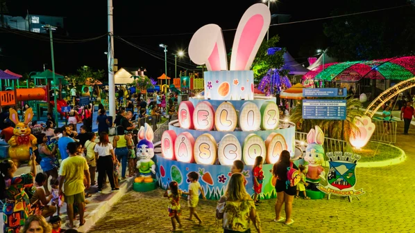 Decoração temática, ovos gigantes e experiências interativas levam o clima da Páscoa a diferentes regiões da Grande Vitória
