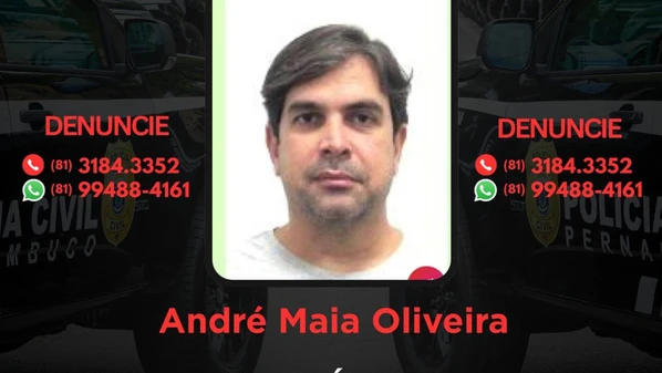 O empresário André Maia Oliveira, 47, estava foragido e se apresentou à Delegacia de Casa Amarela, onde recebeu voz de prisão; polícia não disse se ele constituiu defesa