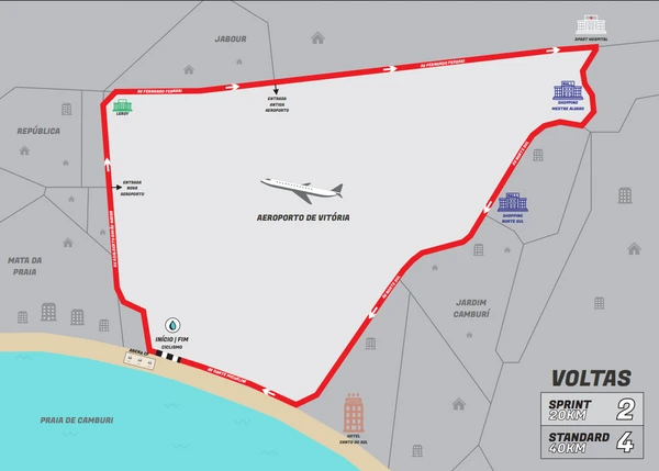 Circuito de ciclismo do Triathlon Capixaba de Ferro por Divulgação