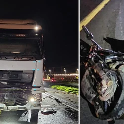 O acidente ocorreu na noite dessa sexta-feira (20); segundo a PRF, a colisão envolveu uma moto onde estavam as vítimas, um caminhão e ainda um ônibus