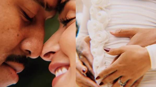 Em um vídeo postado nas redes sociais, influenciadora revelou que está grávida do jogador do Real Madrid