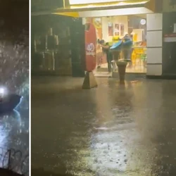 De acordo com a Defesa Civil Municipal, foram registrados  63 milímetros de chuva em intervalo de 1h30, volume considerado expressivo para um curto período